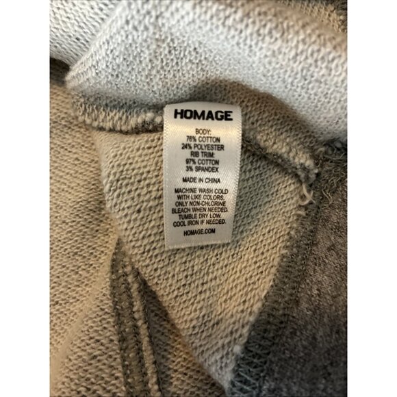 Homage Womens Size S Ohio Graphic Sweatshirt Gray Cowl Neck Pullover - Picture 7 of 7